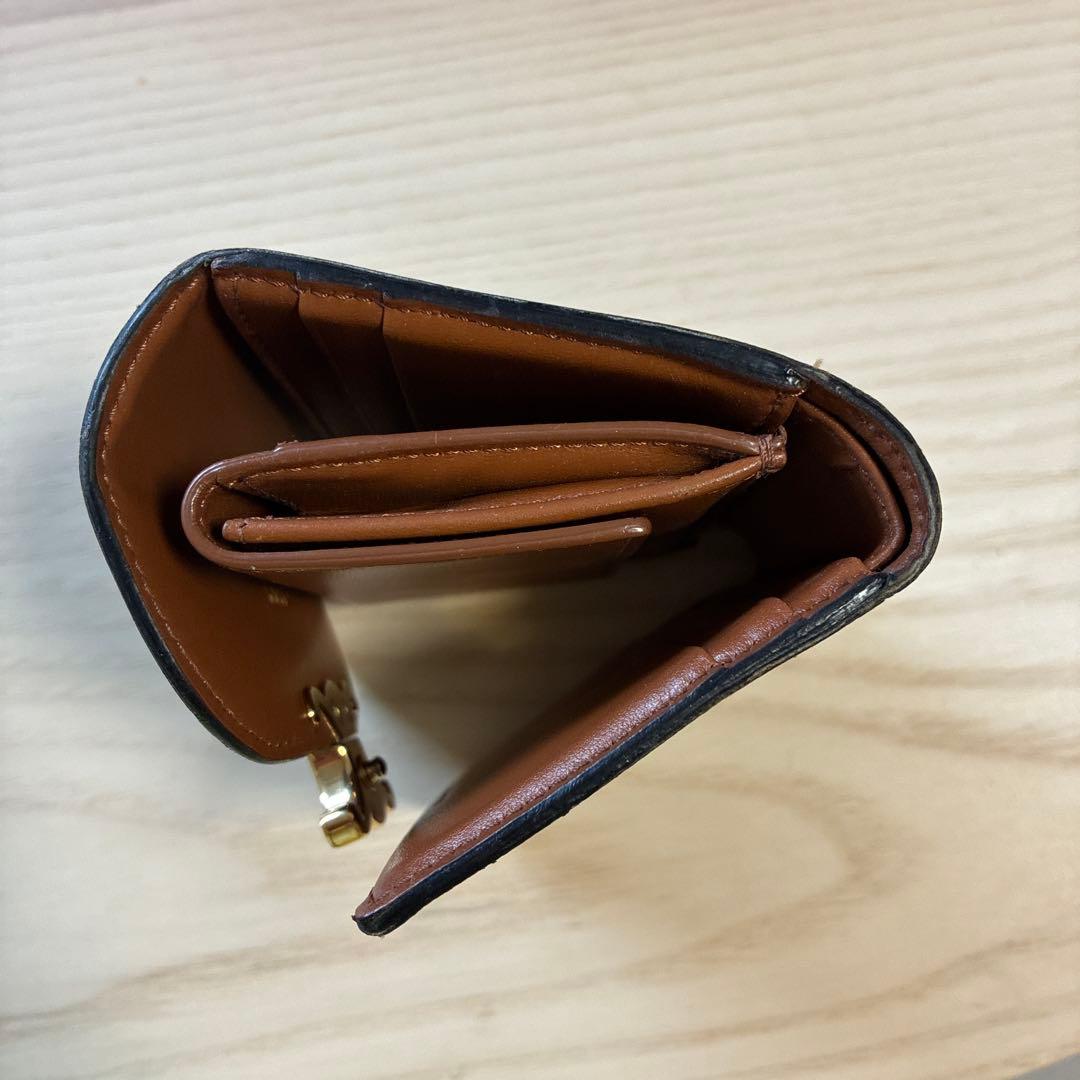 CELINE 三つ折り財布 ブラック レザー