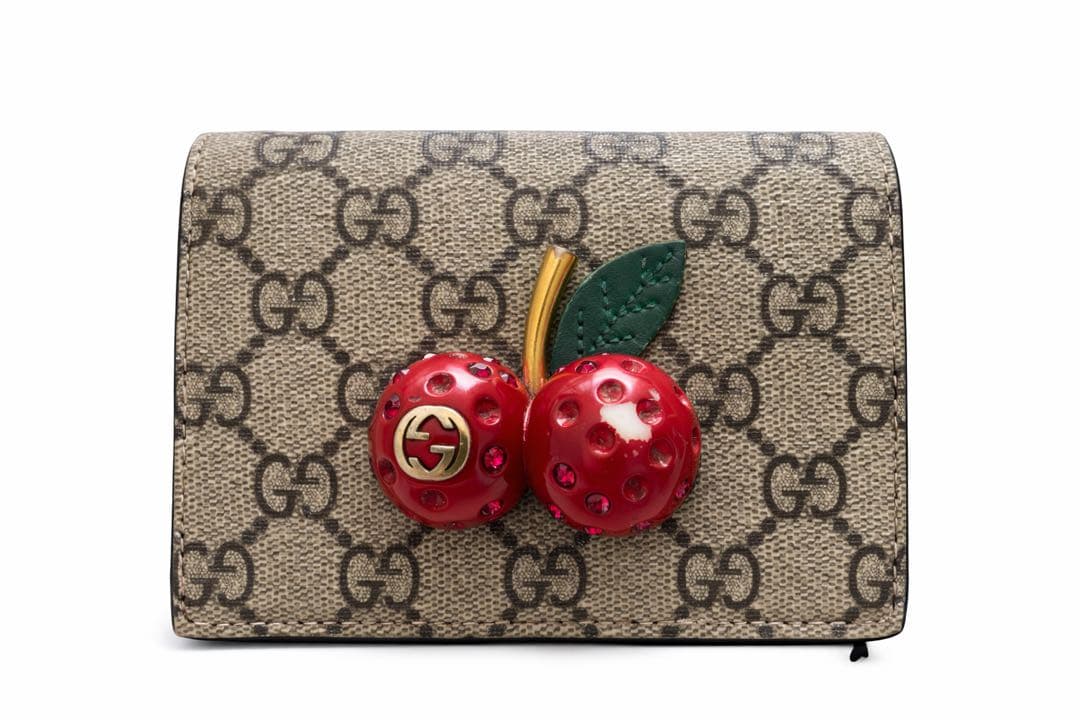 ［正規品］GUCCI チェリーウォレット GG柄 二つ折り財布