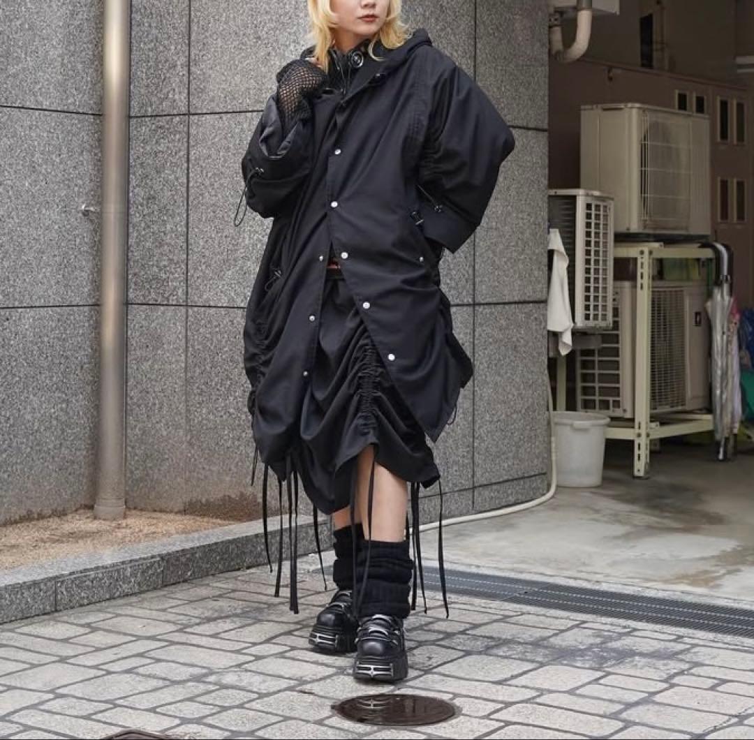 美品✨ NOT CONVENTIONAL string skirt BLACK