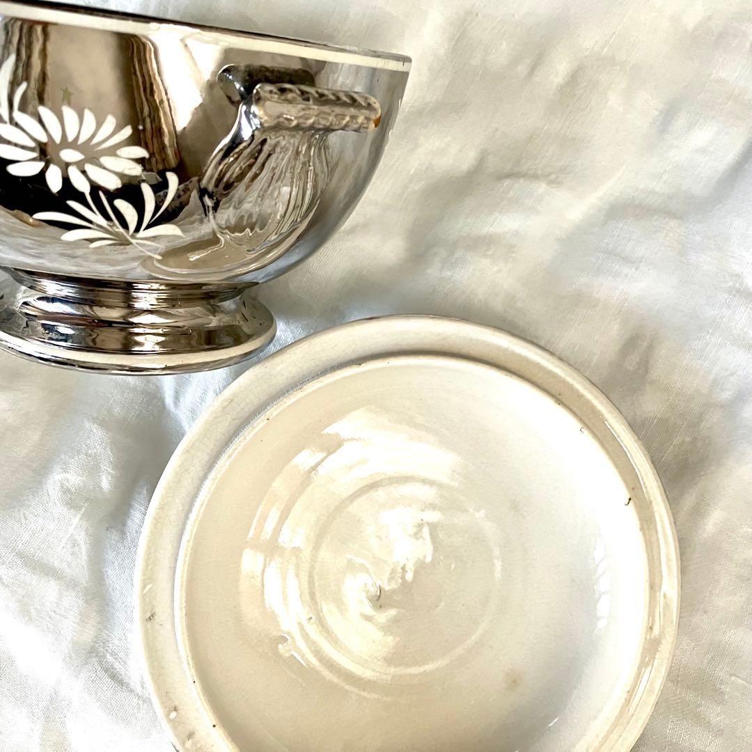 希少品 『ふた付き・耳付き（持ち手）』　アンティーク カフェオレボウル