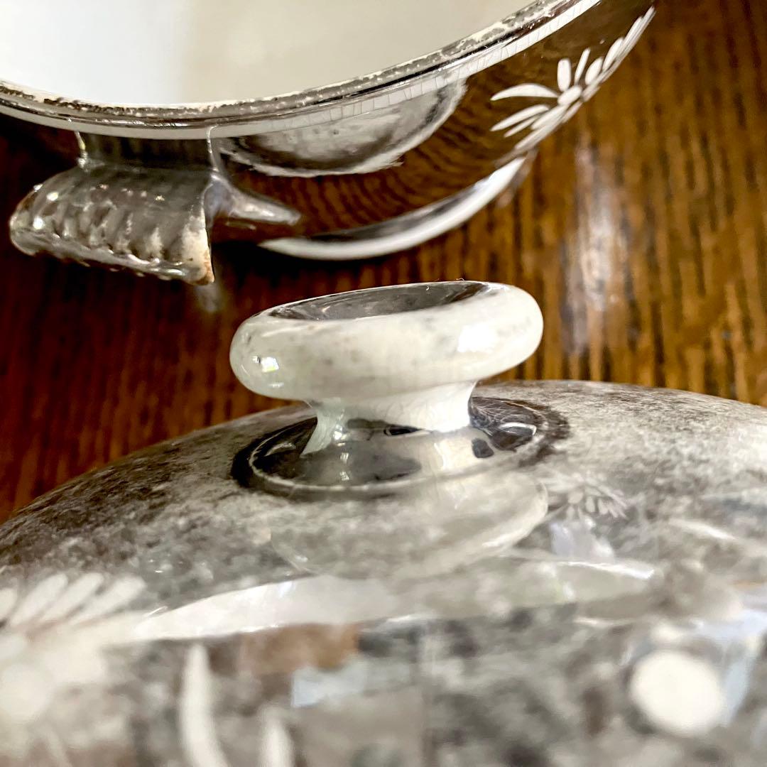 希少品 『ふた付き・耳付き（持ち手）』　アンティーク カフェオレボウル