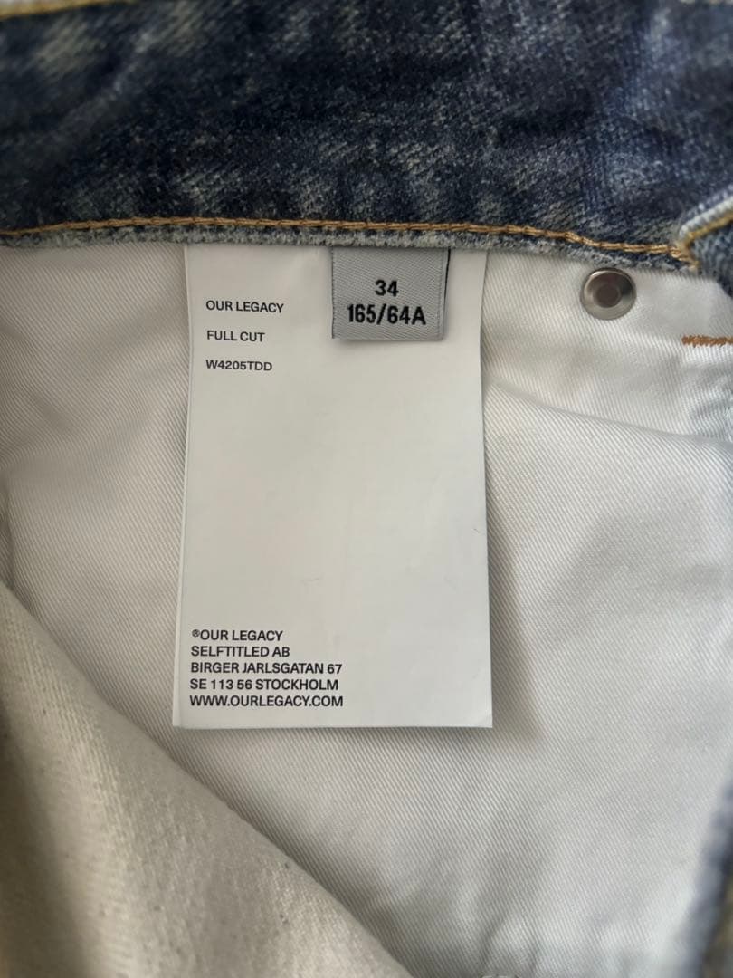 パンツ our legacy full cut denim 34