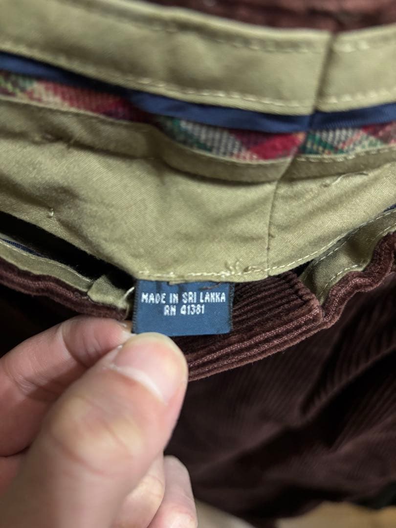 POLO RALPH LAURENコーデュロイパンツ ダークブラウン