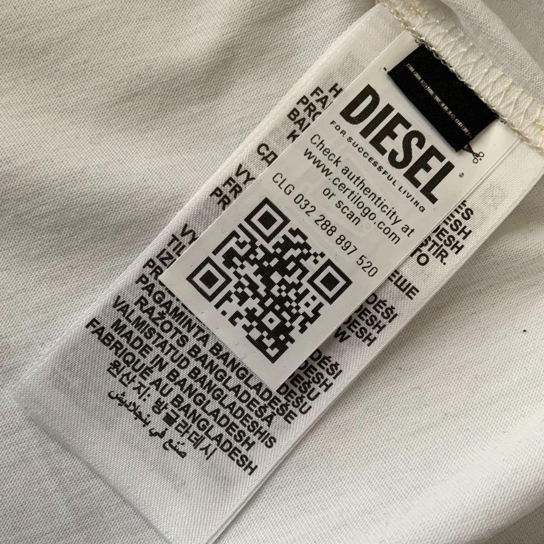 ラスト1点　ディーゼル　Tシャツ　XXL　A12502　Ｄロゴ　ホワイト