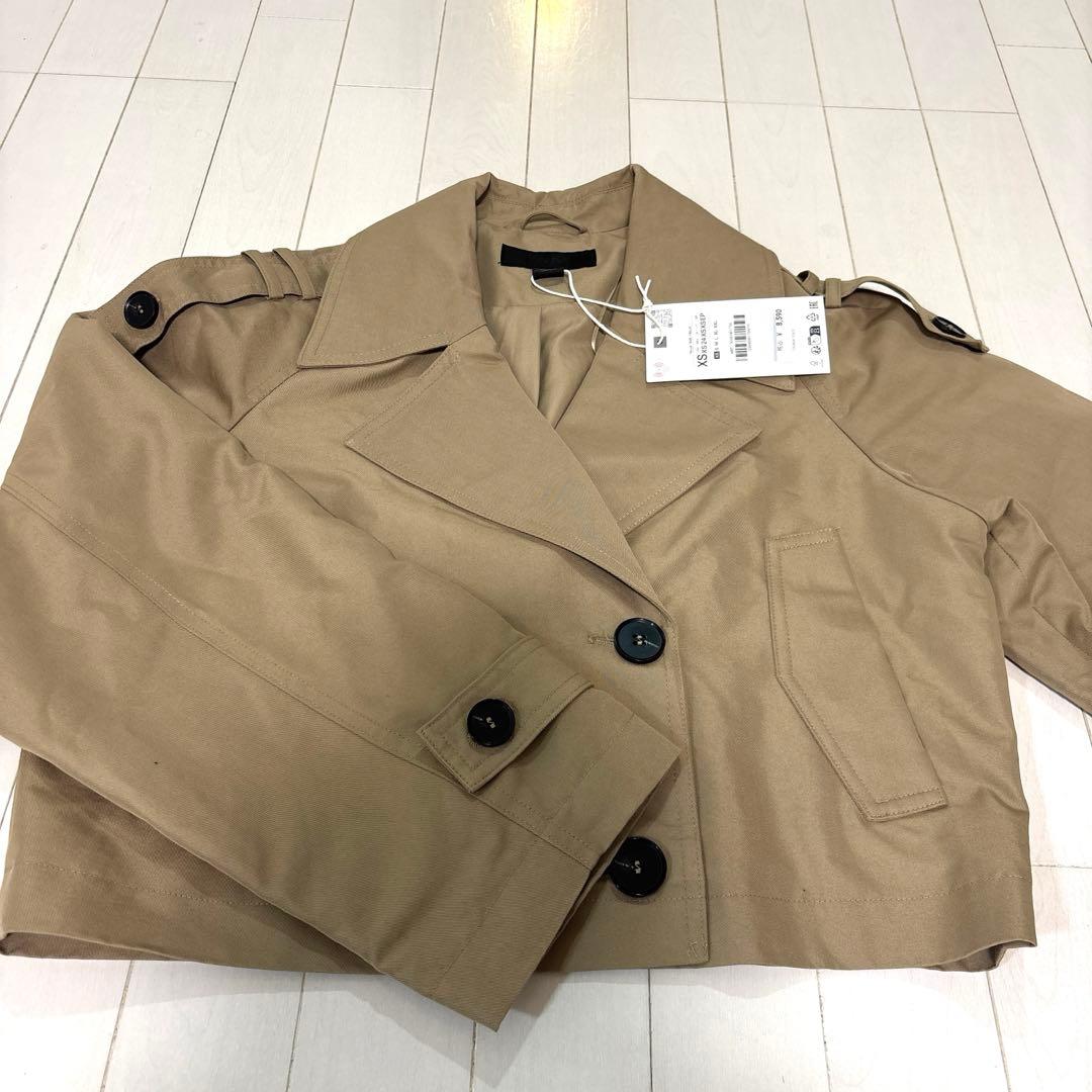ZARA ショートダブルブレストトレンチコート