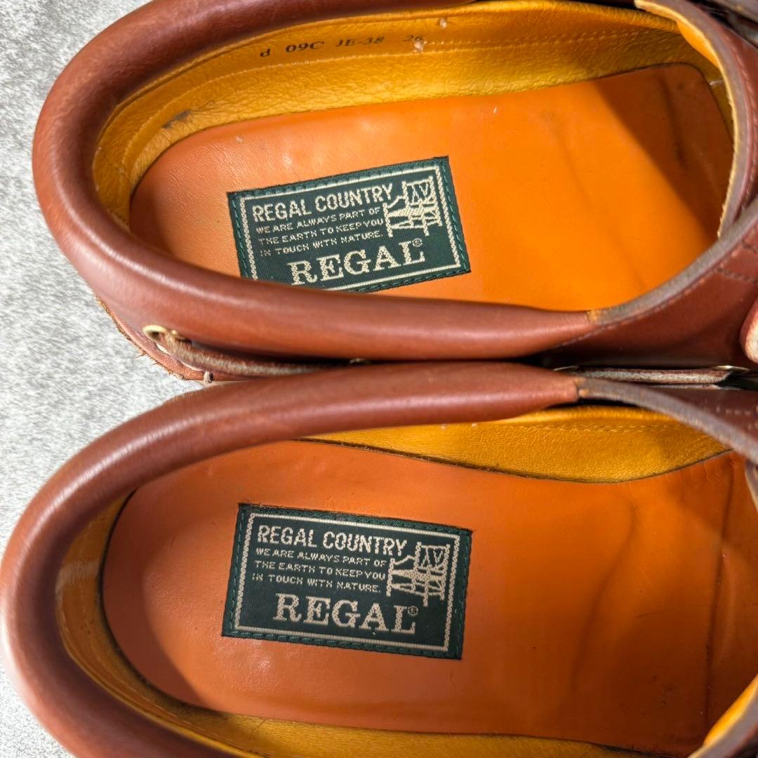 REGAL 【美品】リーガル ディキシューズ 本革 モカシン JE-38