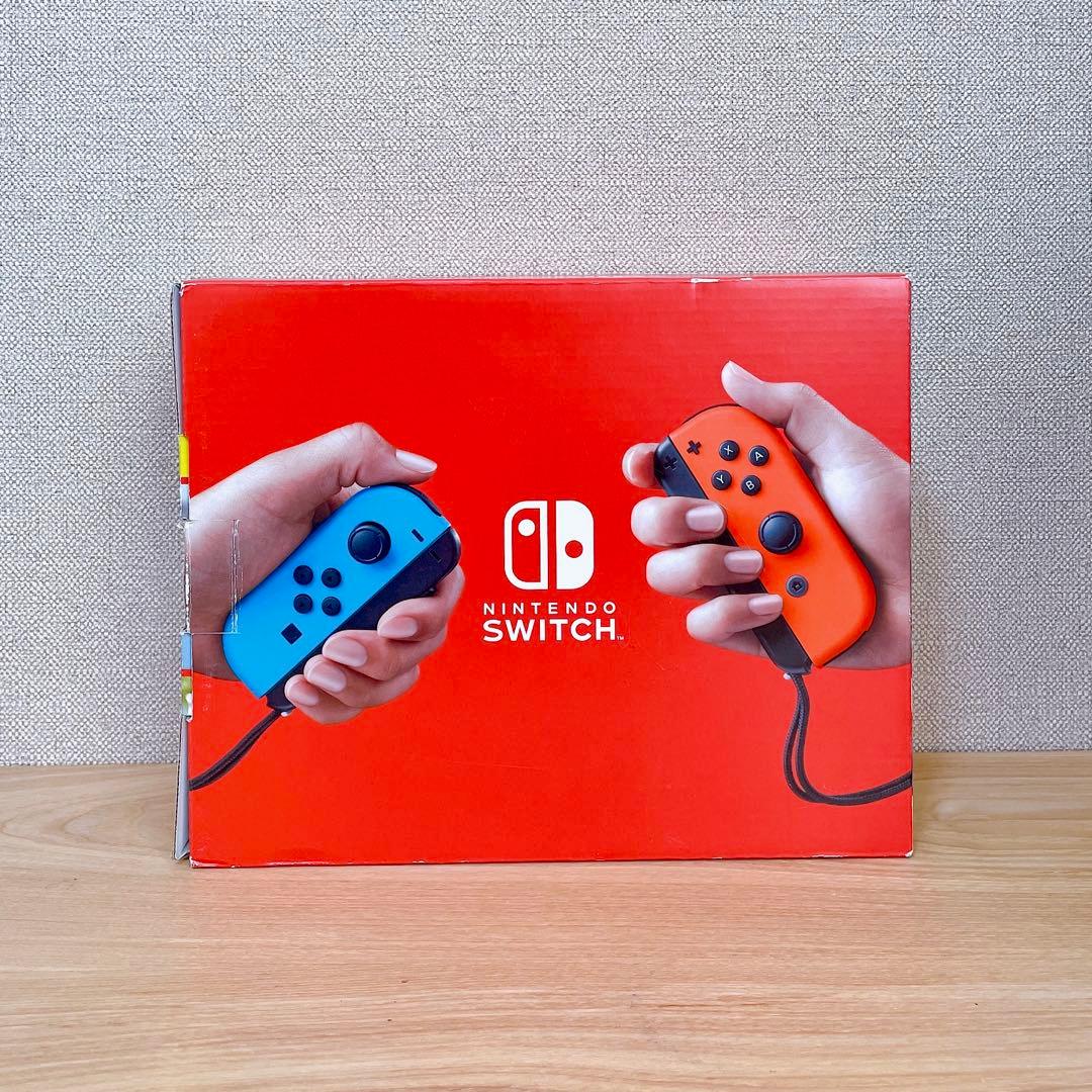 【美品】 バッテリー強化版 Nintendo Switch 本体 レッド ブルー