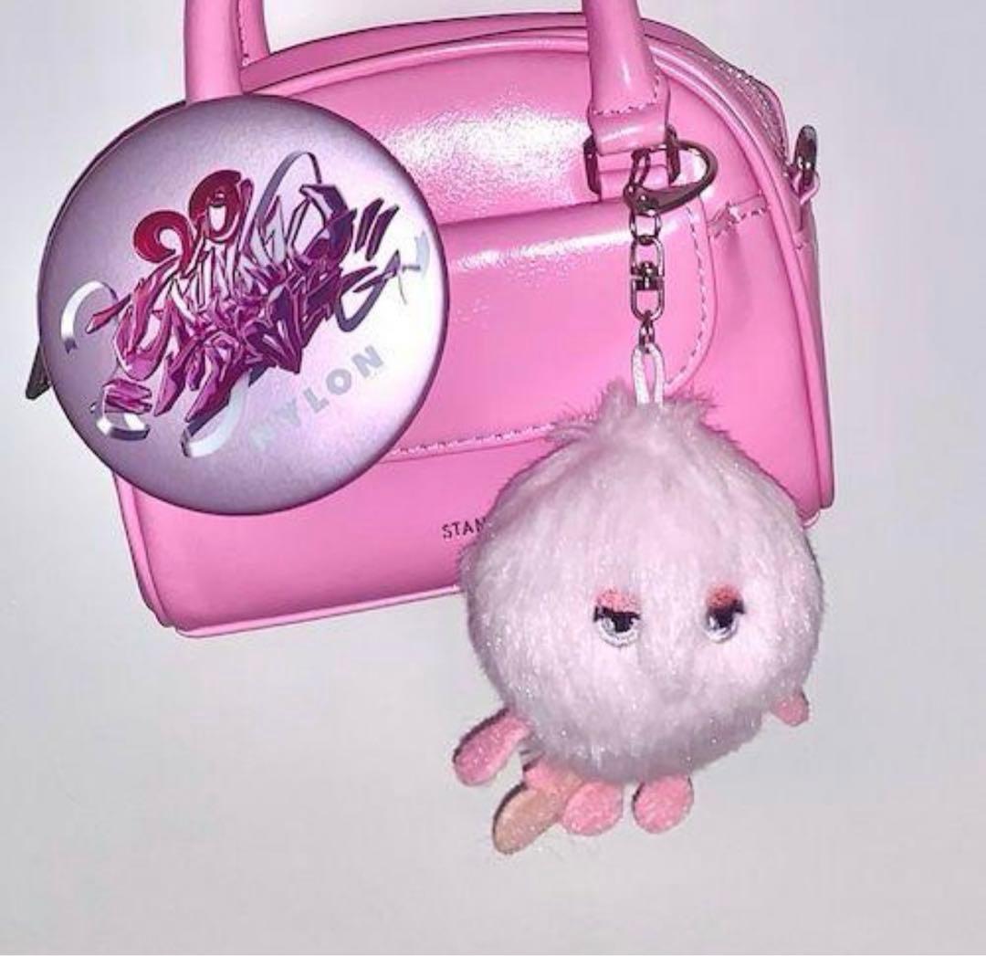 みーんな、宇宙人。 Moja ちびぬいキーホルダー ピンク 黒