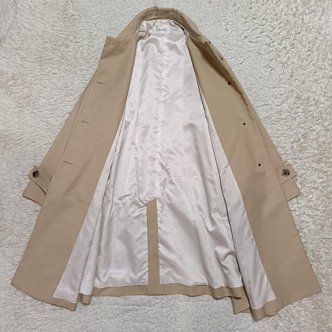 【美品】ROPE ロペ シャンブレー ステンカラーコート 38
