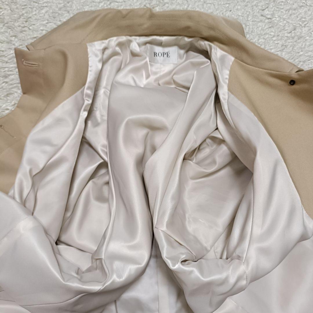 【美品】ROPE ロペ シャンブレー ステンカラーコート 38