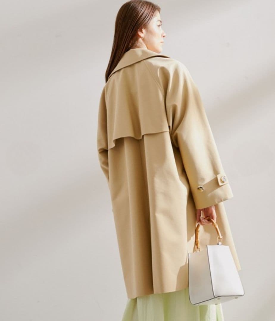 【美品】ROPE ロペ シャンブレー ステンカラーコート 38