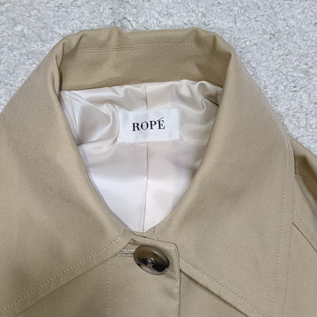 【美品】ROPE ロペ シャンブレー ステンカラーコート 38