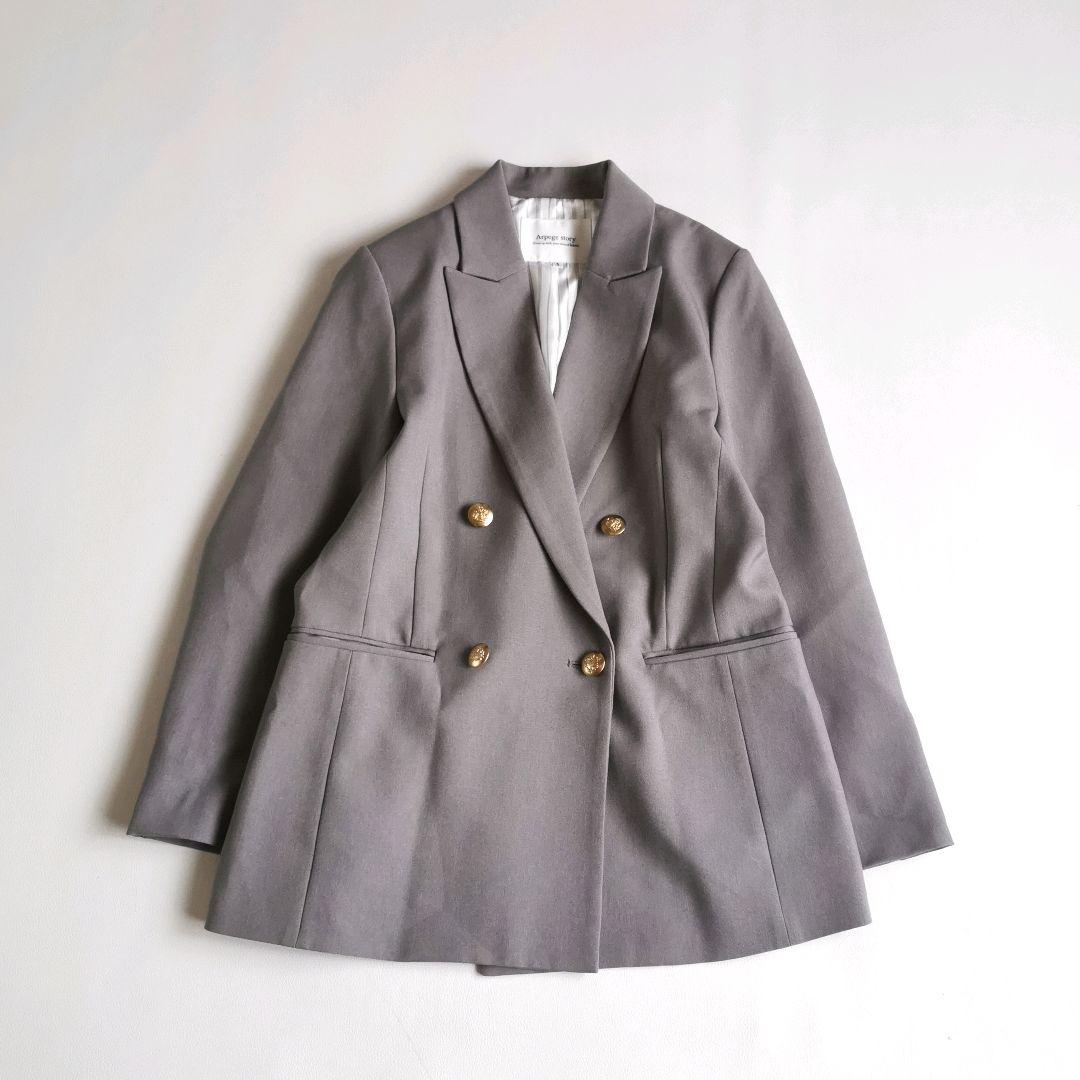 24SS【美品✨】アルページュストーリー ダブルブレストジャケット 金ボタン S