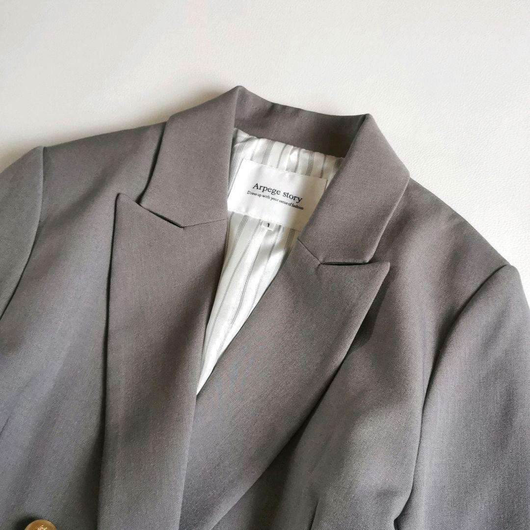 24SS【美品✨】アルページュストーリー ダブルブレストジャケット 金ボタン S