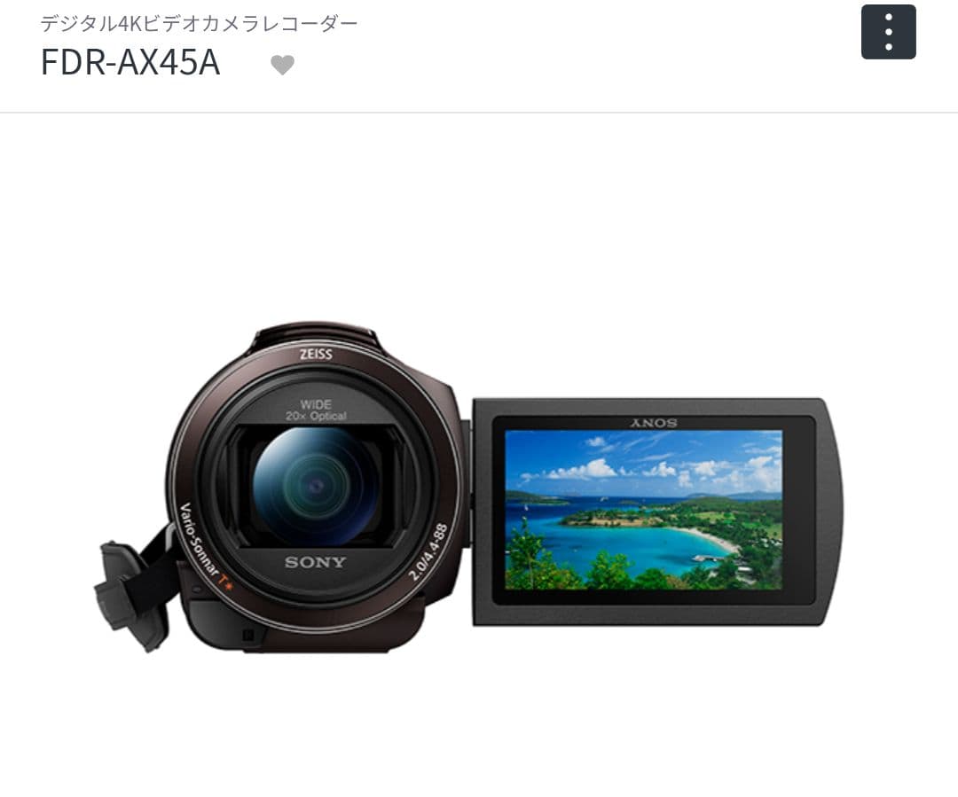 限定値下げ 新品ソニーデジタルビデオFDR-AX45Aオプションキット付