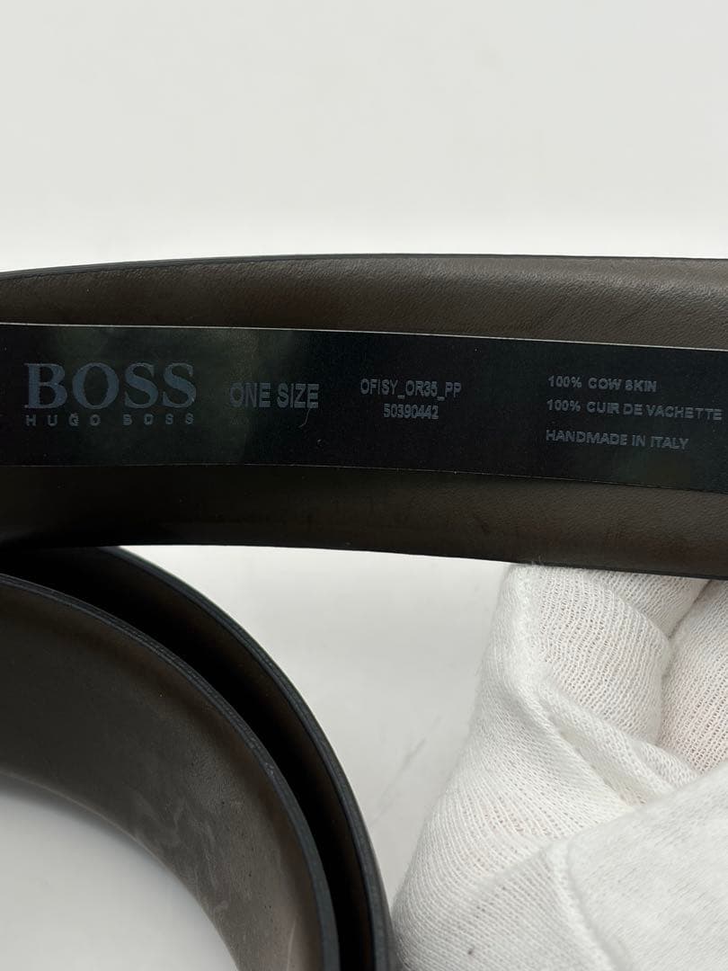 HUGO BOSS レザーベルト　ブラック