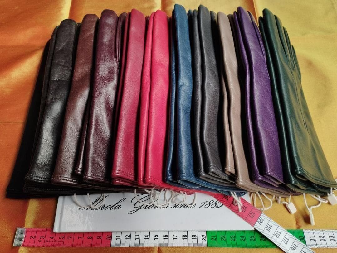 値下げ 今季 メローラ ナッパ紫 カシミア黒 グローブ 革手袋 MEROLA