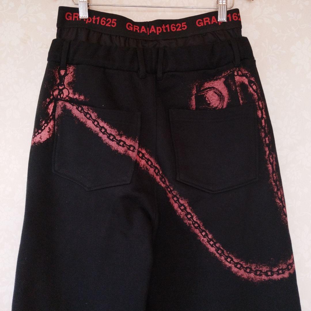 新品タグ付き　 GRANCY ラインストーンデザインレイヤードスウェットパンツ