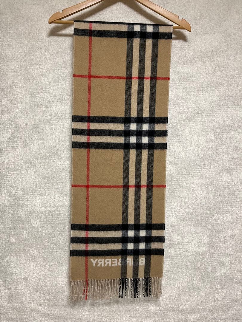 BURBERRY　バーバリー　マフラー　カシミア100％　コントラストチェック