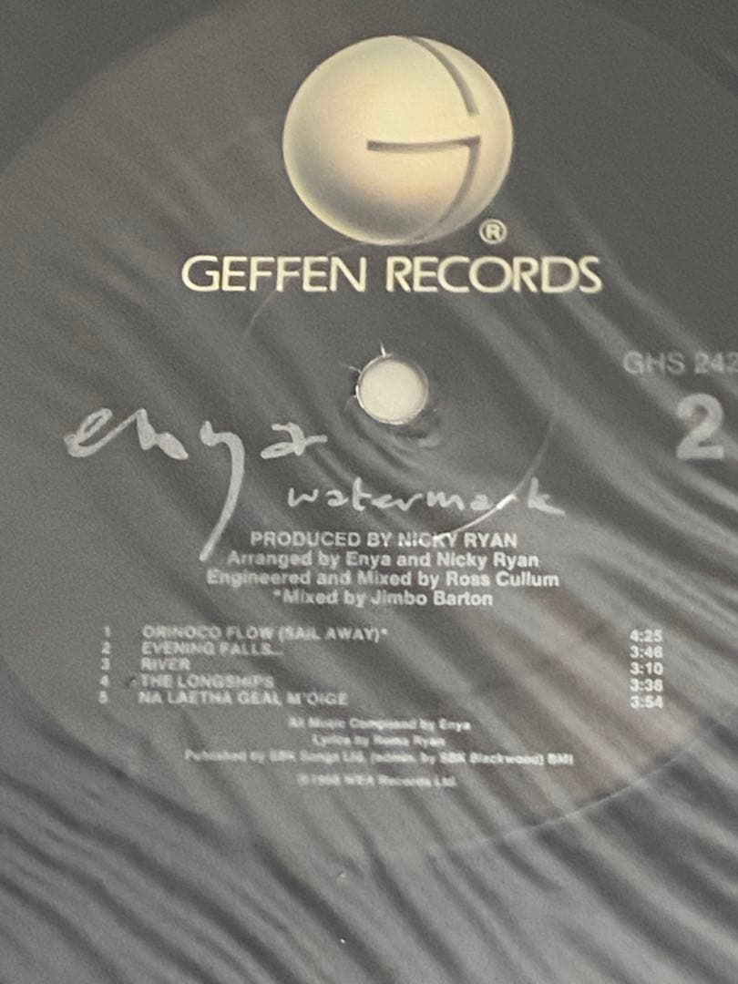 エンヤ　ENYA WATERMARK LP レコード　輸入盤　シュリンク