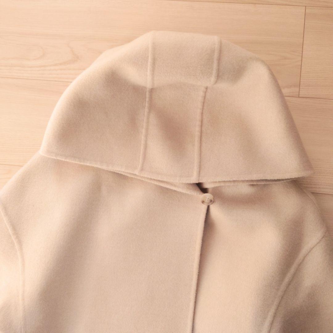 Max Mara　ピュアキャメル フーディ ダブルフェイスコート　ベージュ