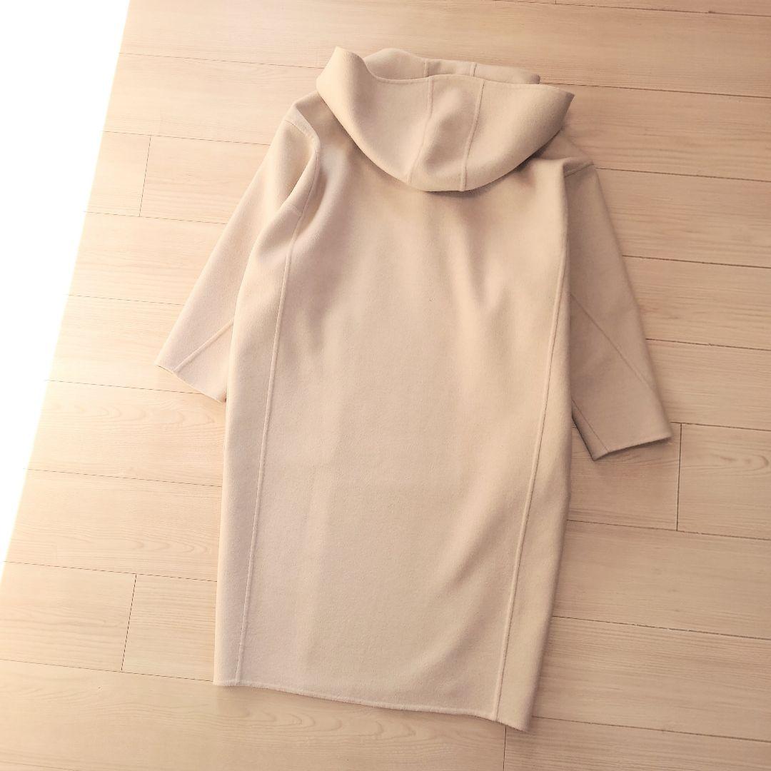 Max Mara　ピュアキャメル フーディ ダブルフェイスコート　ベージュ