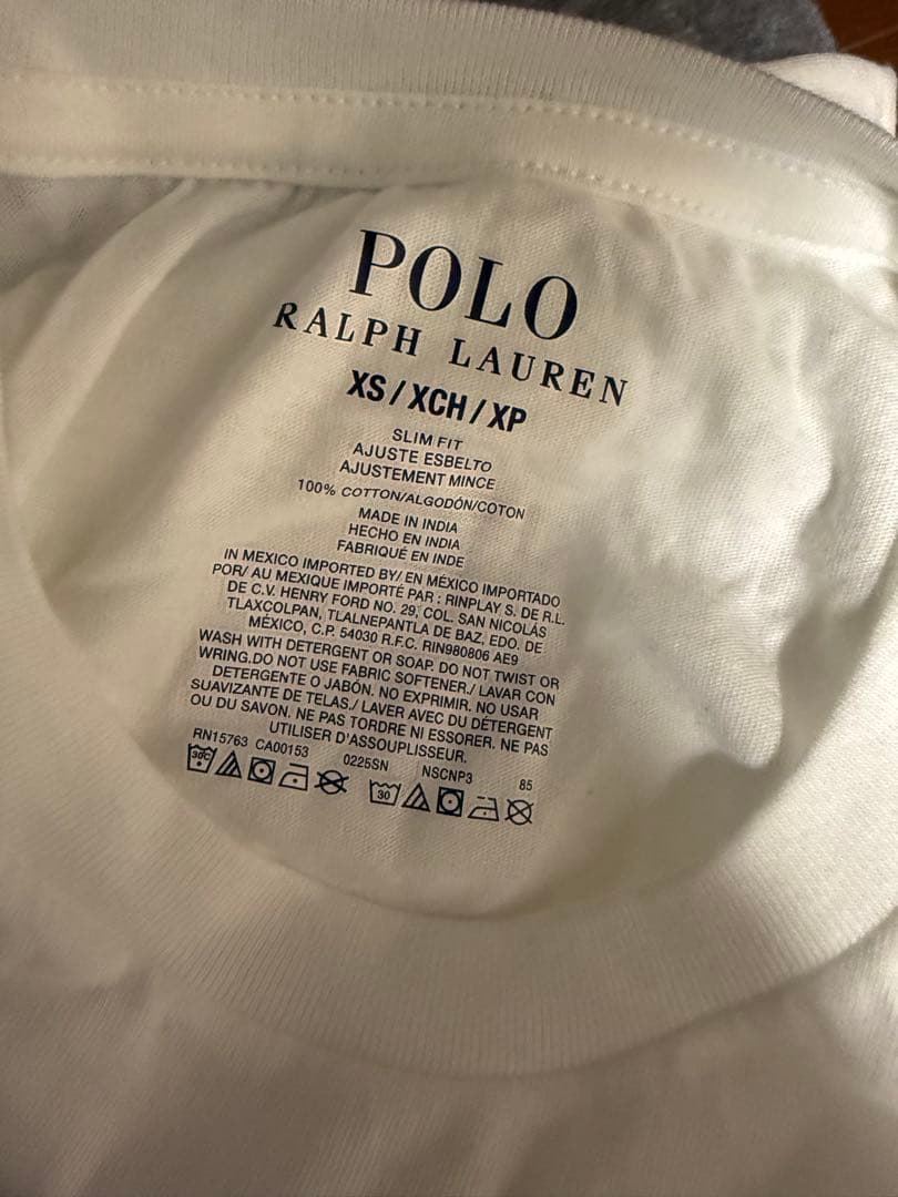 ラルフローレン スリムフィット tシャツ ホワイト ブラック 2枚セット