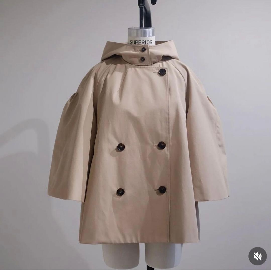 美品 Liten リテン キュービックトレンチコート　ベージュ