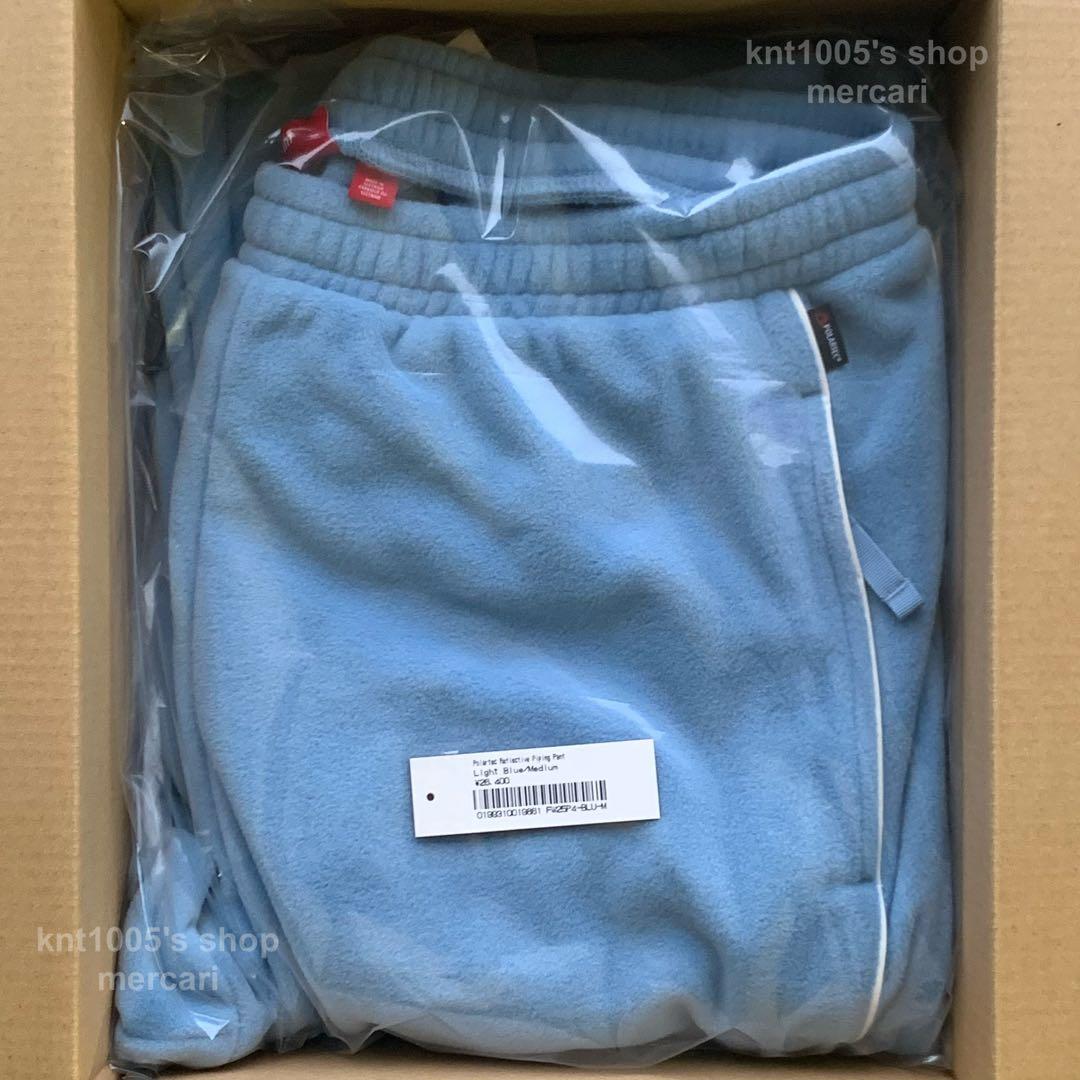 Supreme フリース パンツ シュプリーム Reflective ブルー M