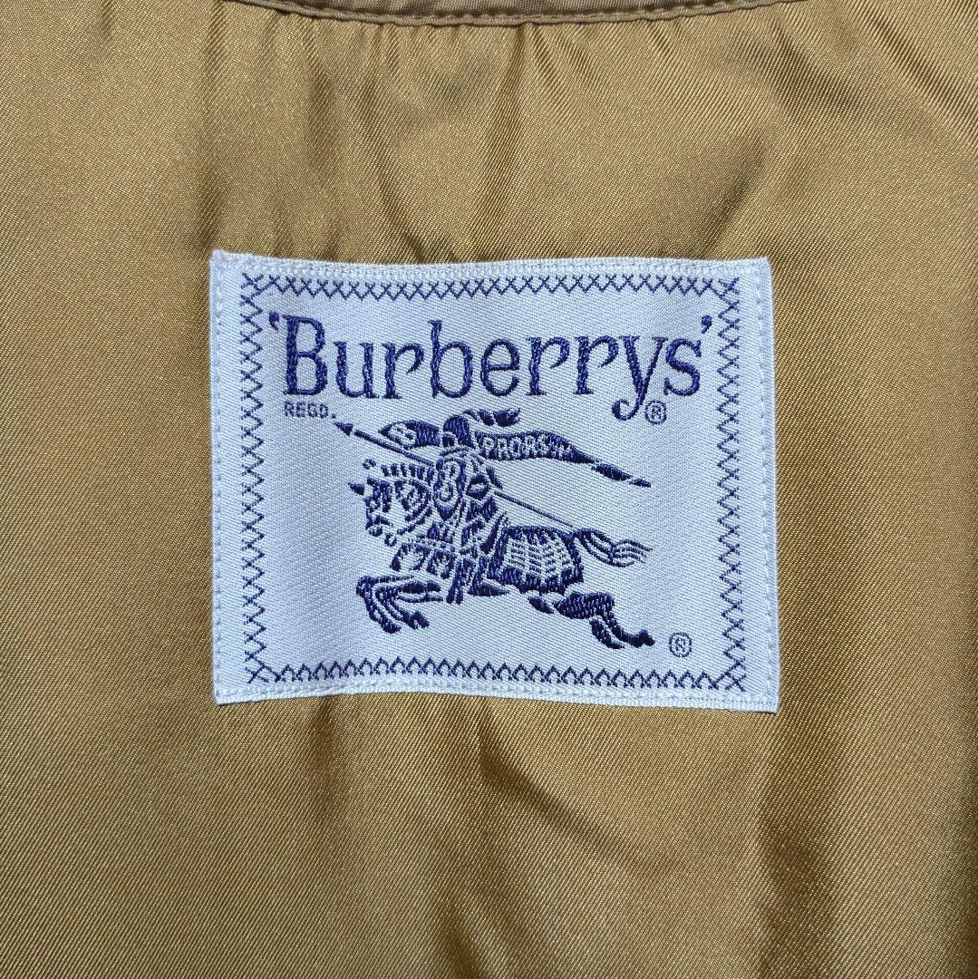 美品 80～90s バーバリー ステンカラーコート レディース 白タグ 玉虫13