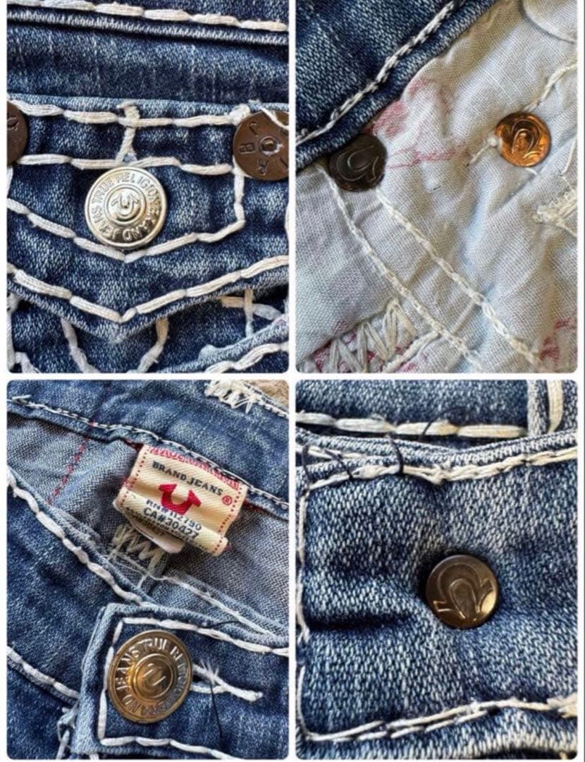 TRUE RELIGION デニムパンツ ブーツカット 太ステッチ W28 希少