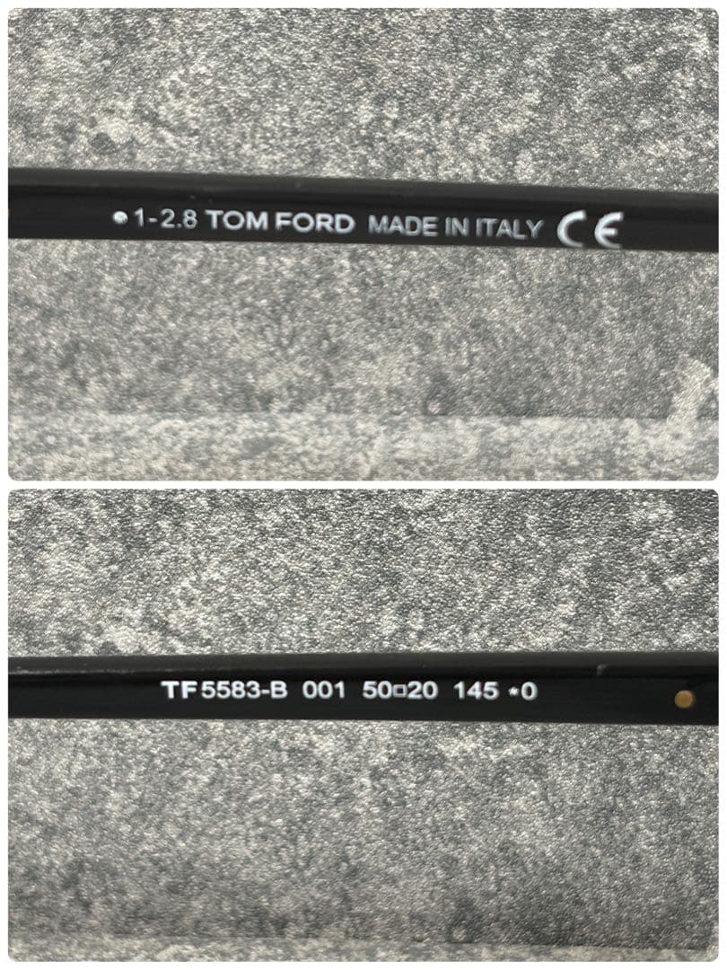 トムフォード TF5583-B ボストン型サングラス イタリア製 黒 ケース付