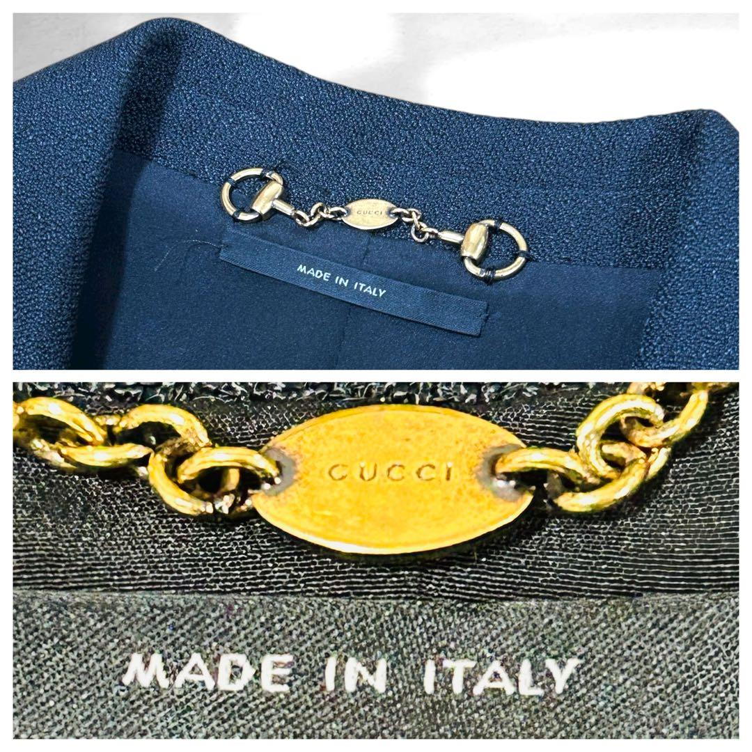 【大人気】GUCCI グッチ テーラードジャケット 1つボタン　ダークネイビー
