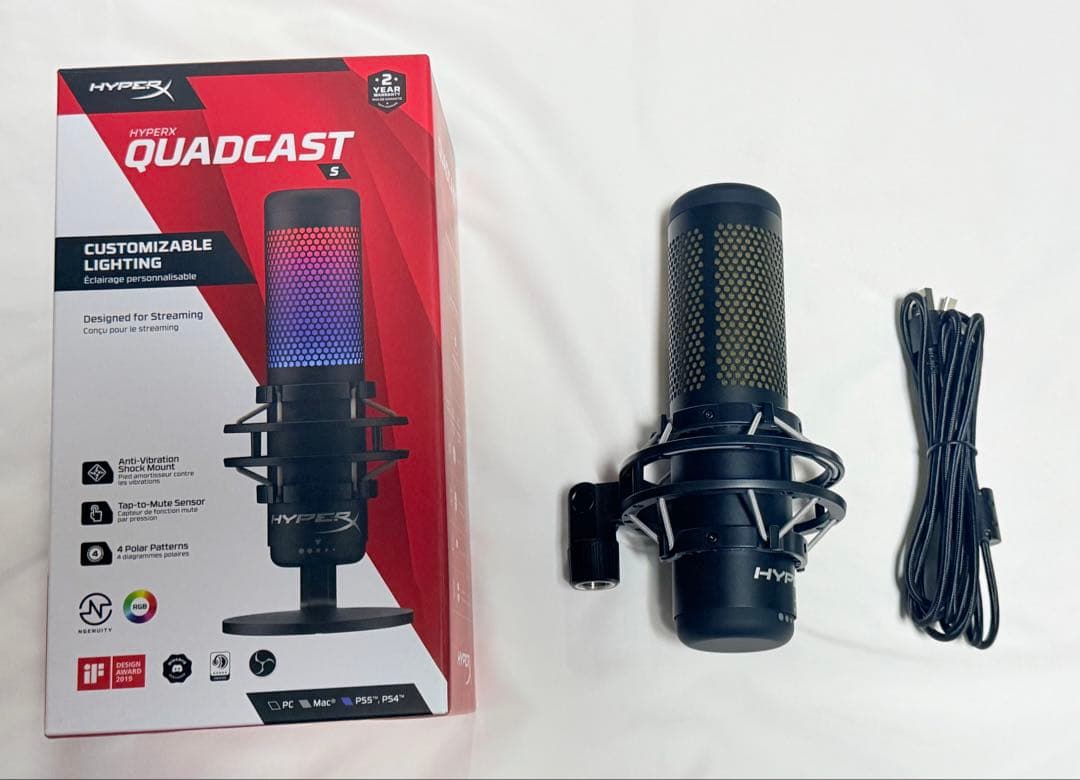 HyperX QuadCast S スタンドアロンマイク