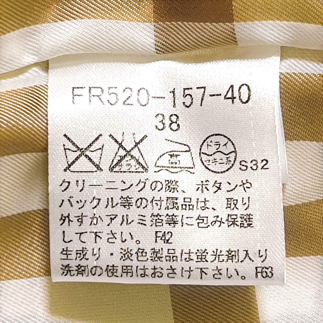 t0310／バーバリーブルーレーベル トレンチコート フリル ティアード 38