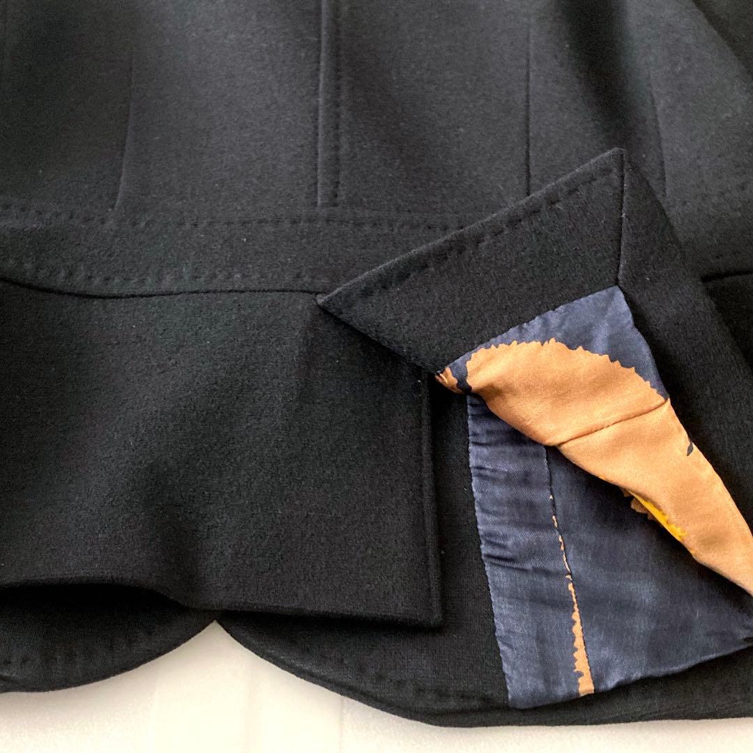 美★Paul Smith BLACK ジャケット 40　総裏地　花柄　ウール　黒