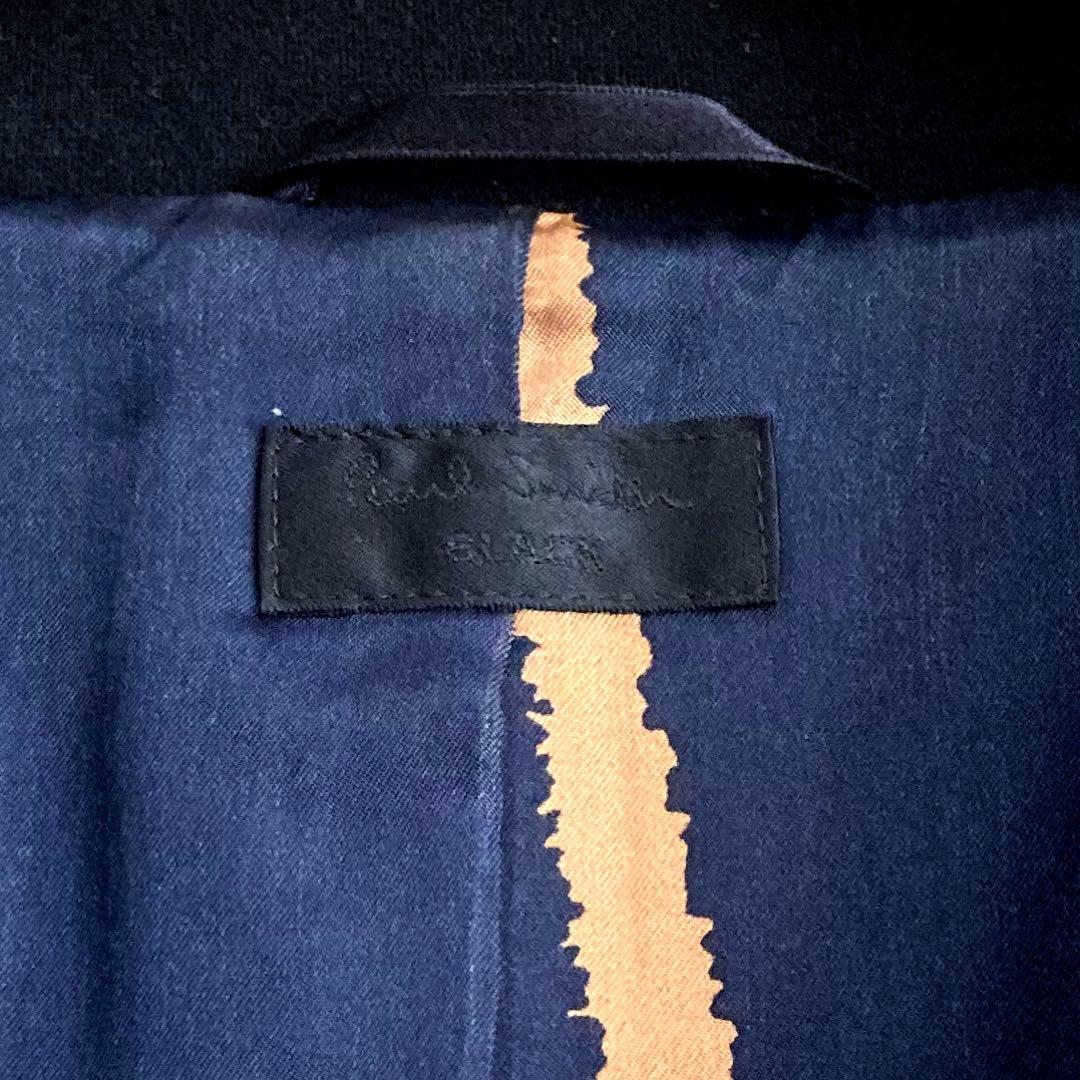 美★Paul Smith BLACK ジャケット 40　総裏地　花柄　ウール　黒