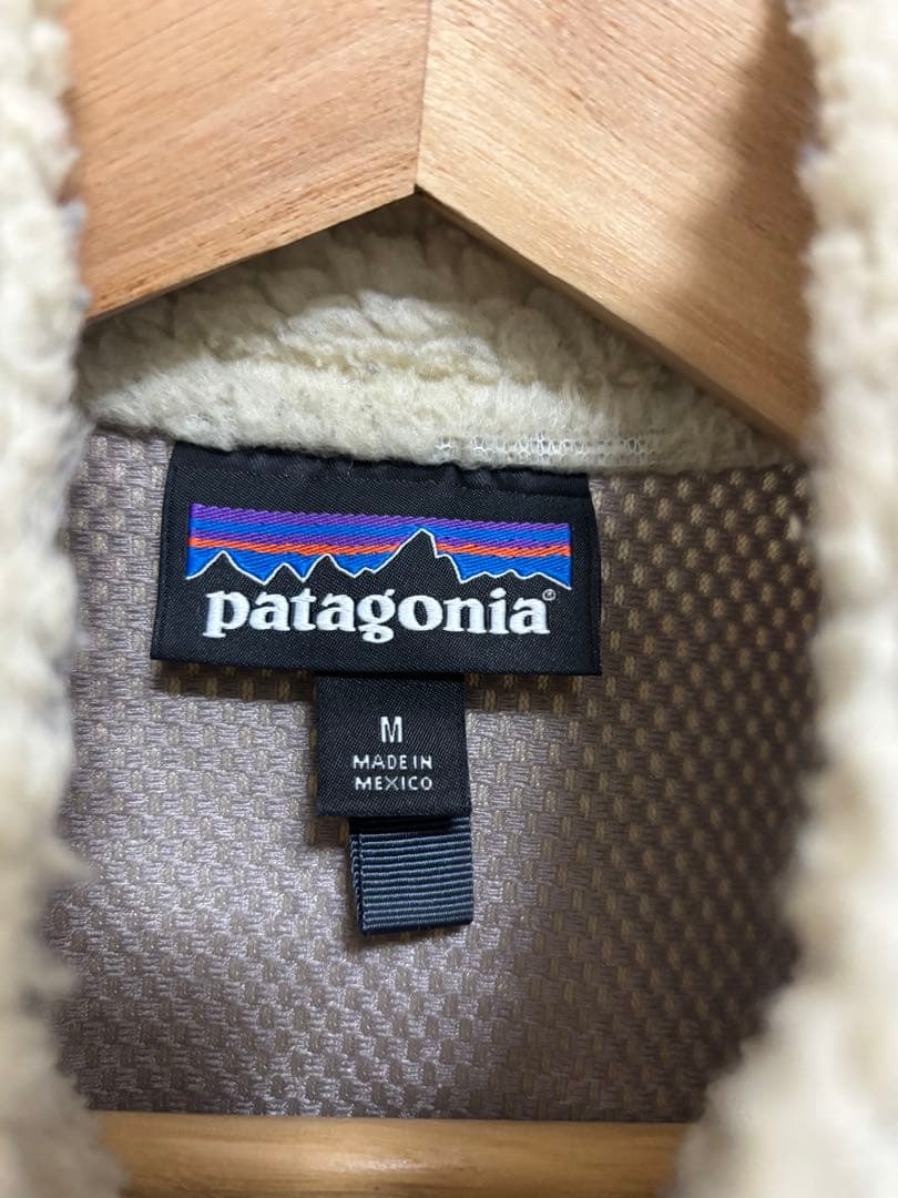 patagonia ベスト レディースM （メンズS） ベージュ/パープル好配色