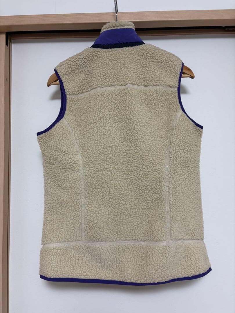 patagonia ベスト レディースM （メンズS） ベージュ/パープル好配色
