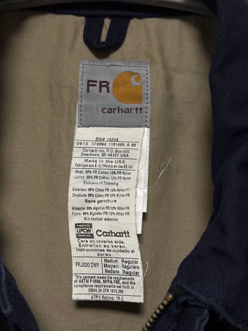 Made in USA Carhartt ネイビー ジャケットRN14806