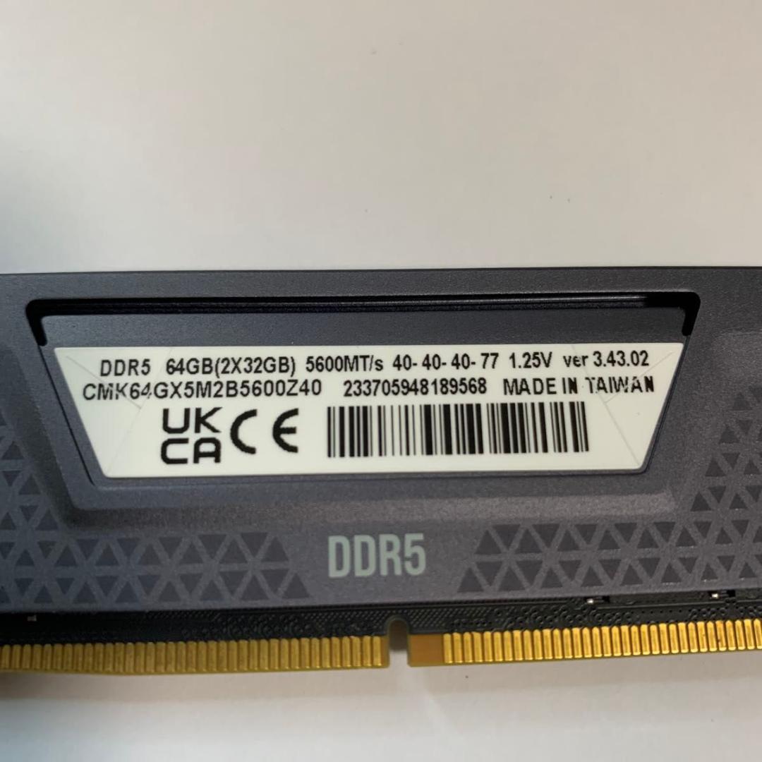Corsair DDR5 32GB 1枚　5600MT/s