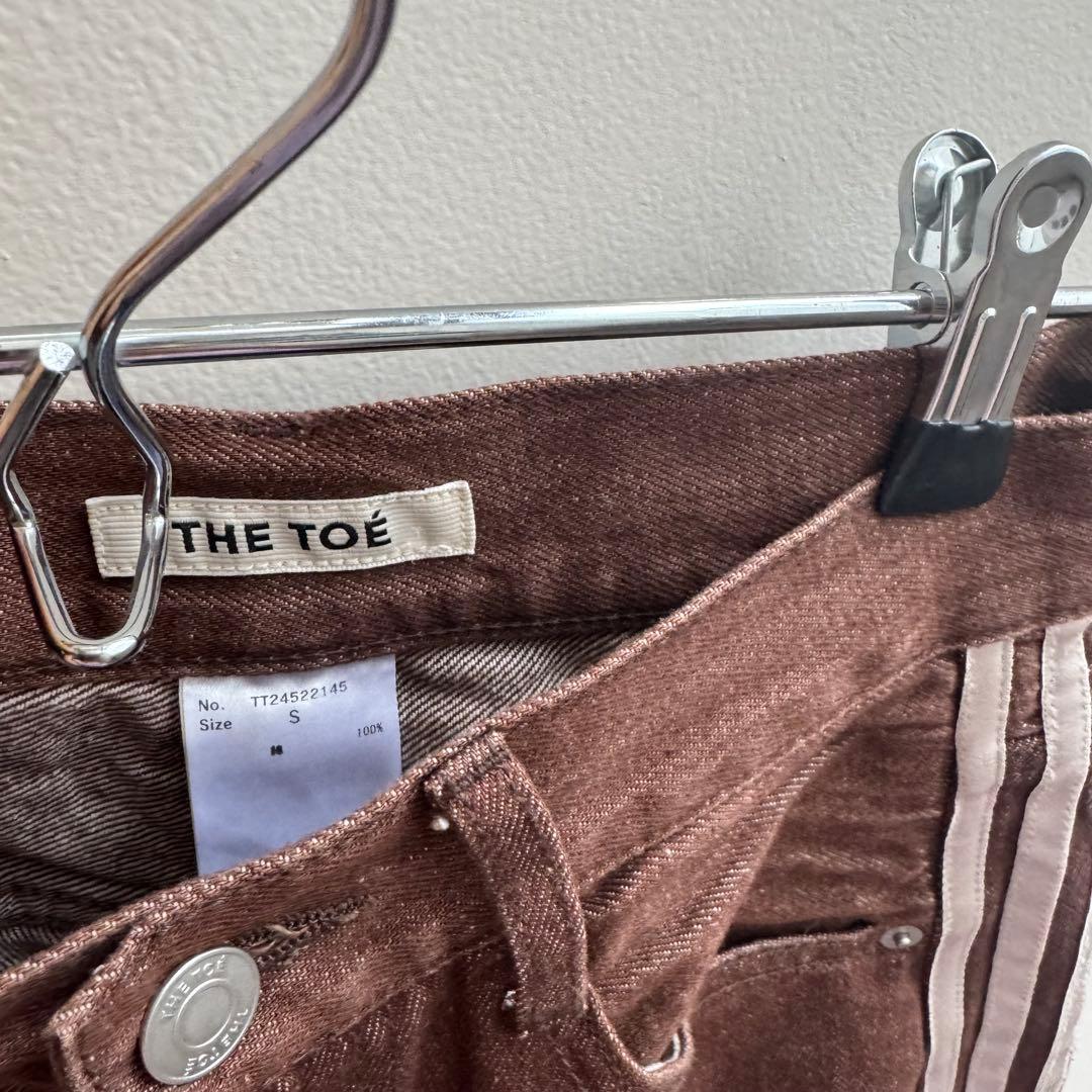 The toe エミレーツトラックデニムパンツ　ブラウン　Sサイズ