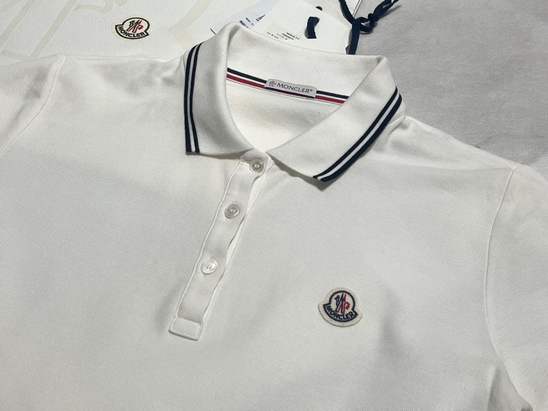 国内正規モンクレール ポロシャツ レディース L MONCLER クリーニング済
