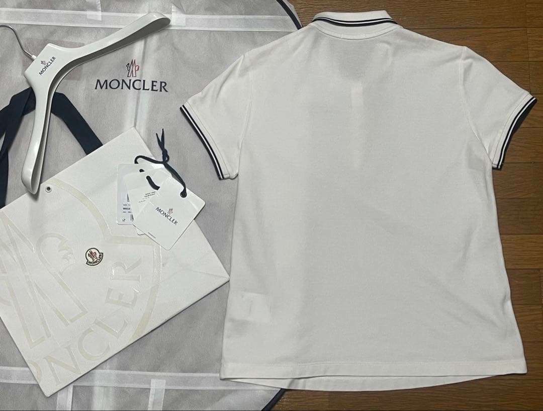 国内正規モンクレール ポロシャツ レディース L MONCLER クリーニング済