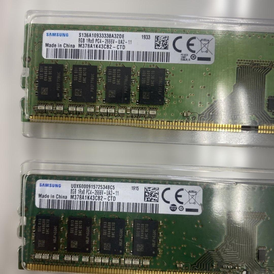 ★送料込み★ Samsung PC メモリ DDR4 8GB 2枚　合16GB