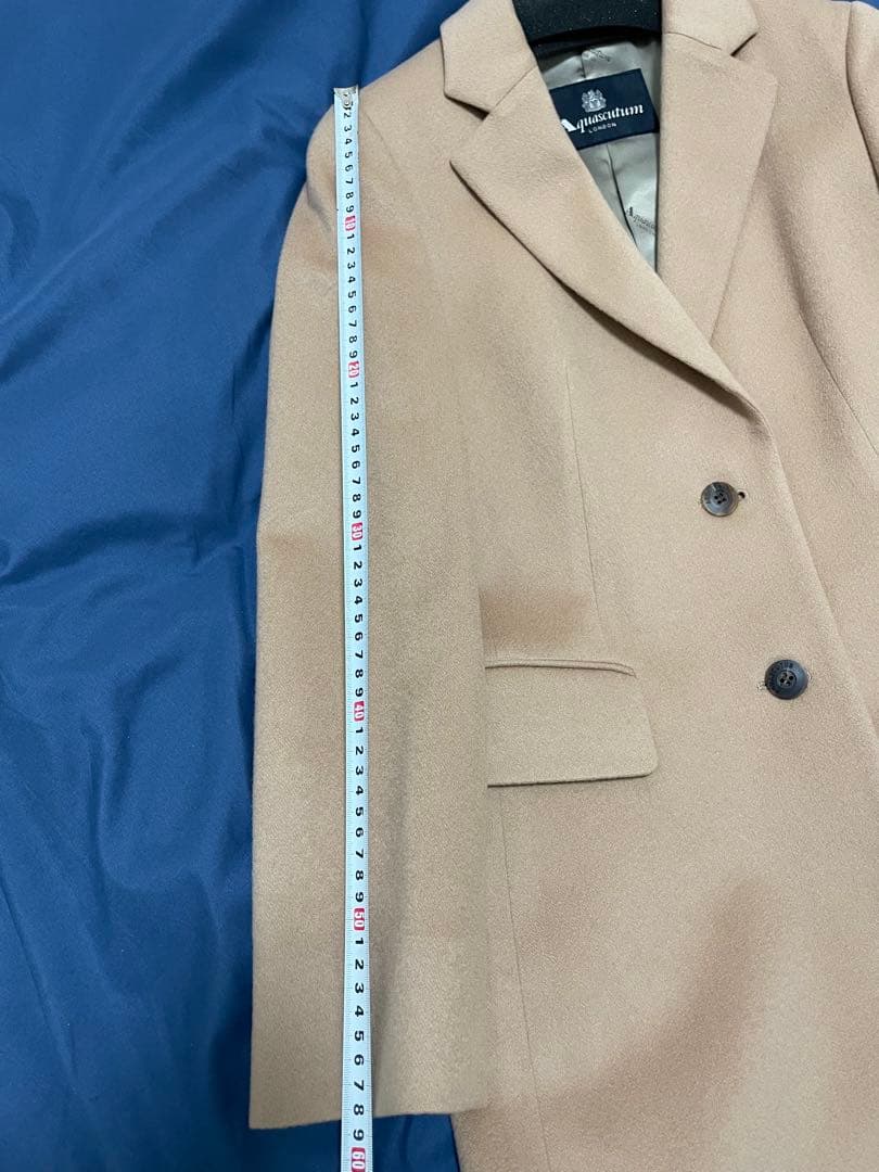 【美品】Aquascutum 100% カシミヤ チェスターコート