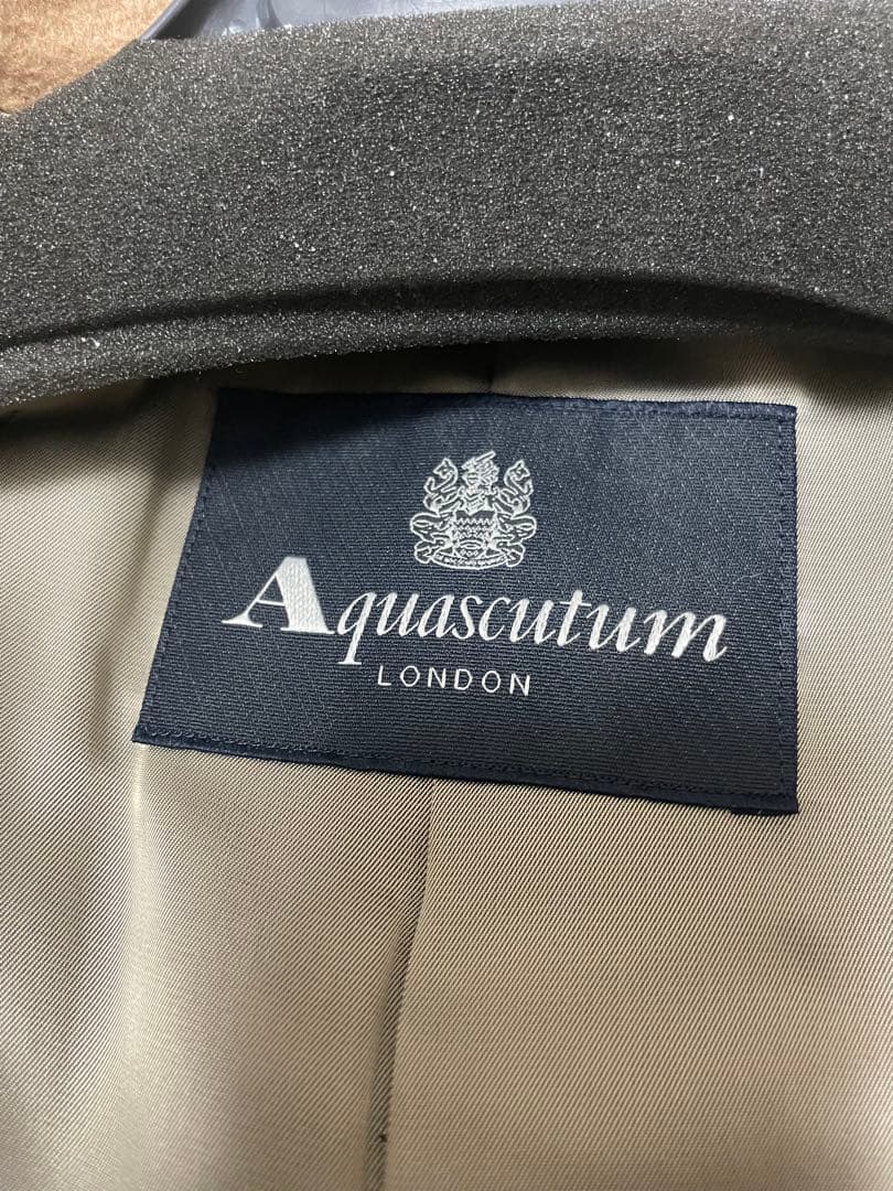 【美品】Aquascutum 100% カシミヤ チェスターコート