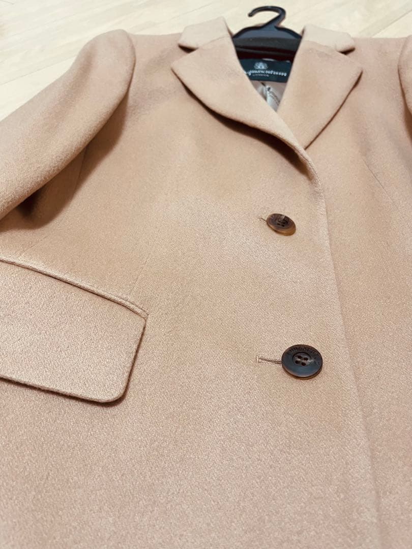 【美品】Aquascutum 100% カシミヤ チェスターコート