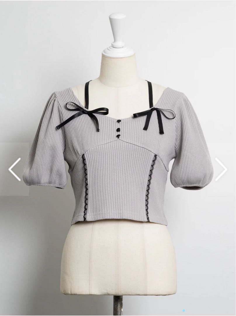 pium ピウム コルセットワッフルカットソー