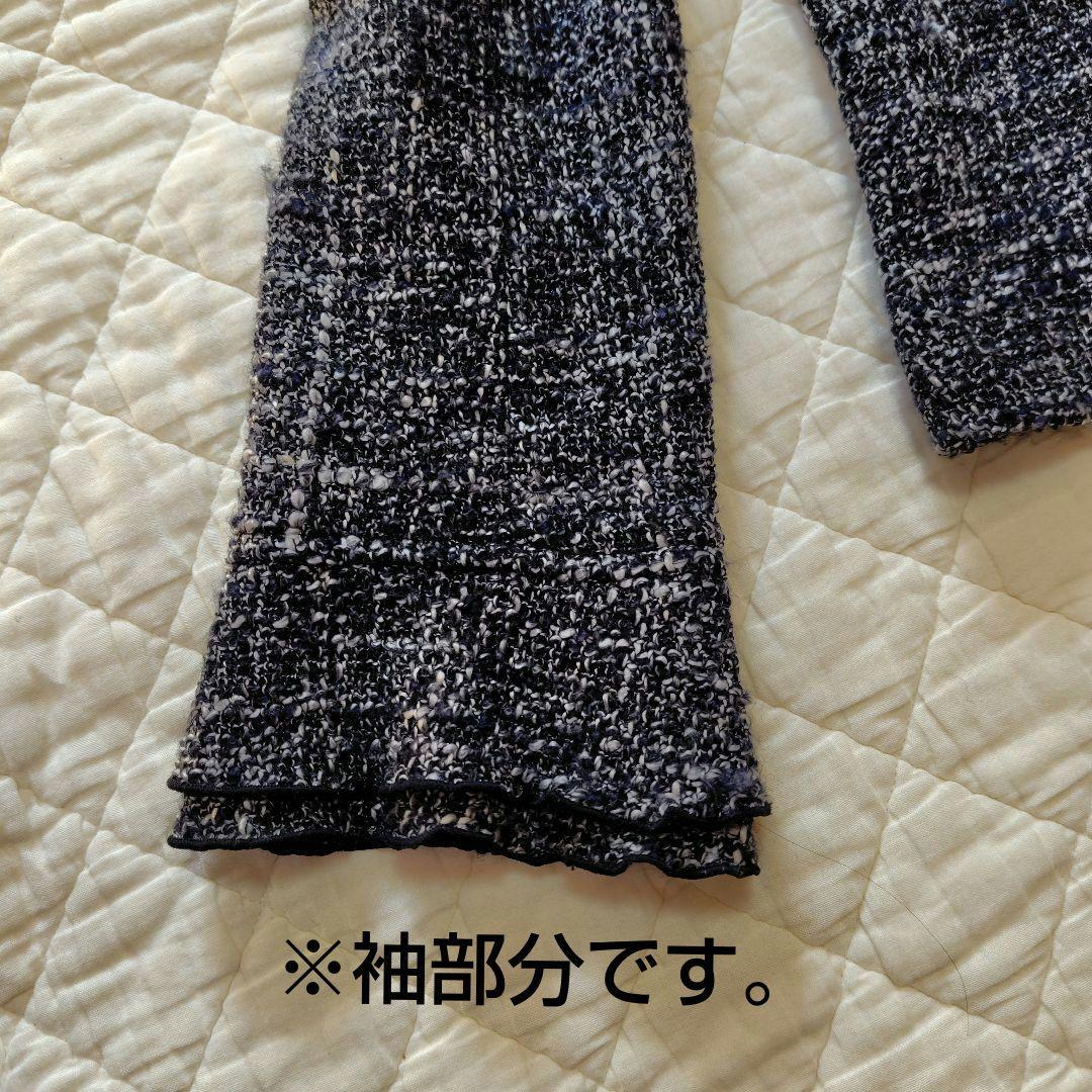 中古美品★ナラカミーチェ★フリルジャケット★ネイビーⅡ Ｌ